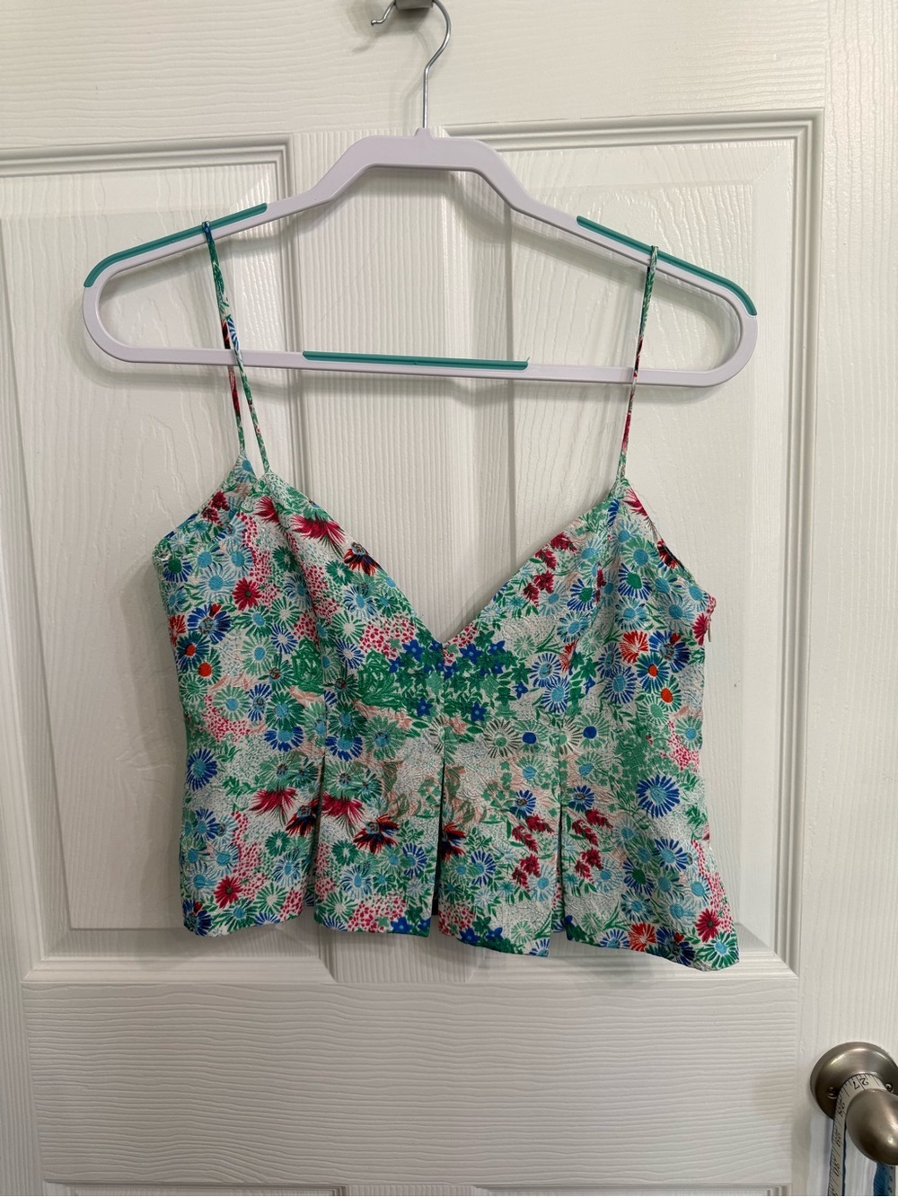 Dance & Marvel Floral Peplum Cami Top M Cottagecore Coquette Bustier Festival